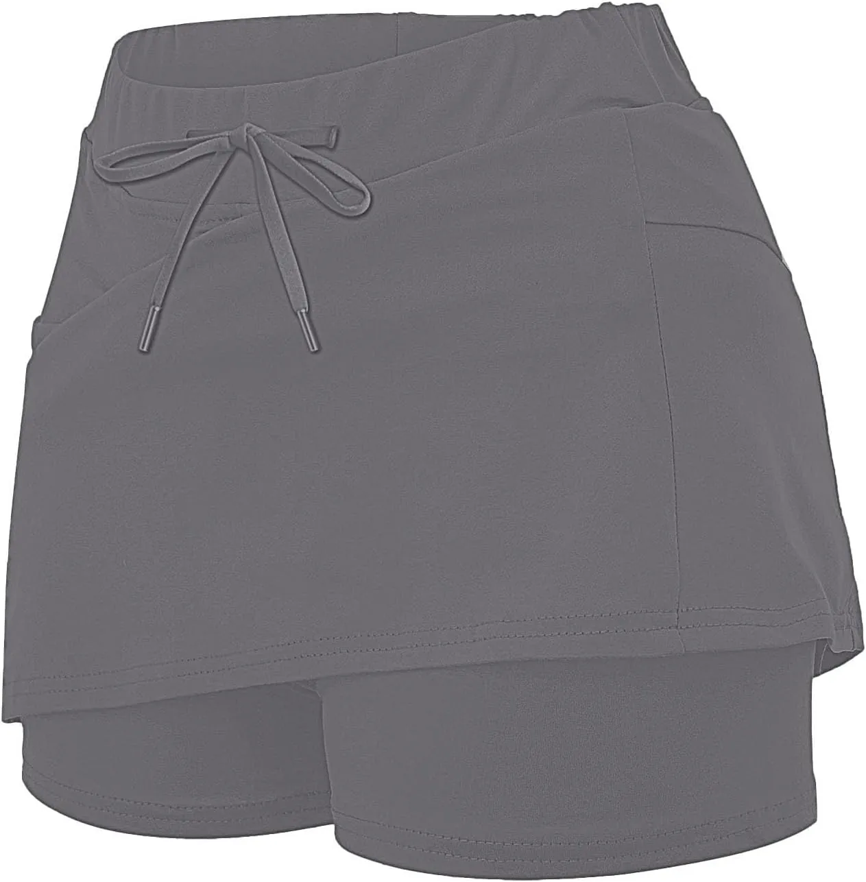 Tennis Skorts for Women with Inner Shorts High Waisted Drawstring Mini Skirts Summer Trendy Athletic Workout Shorts
