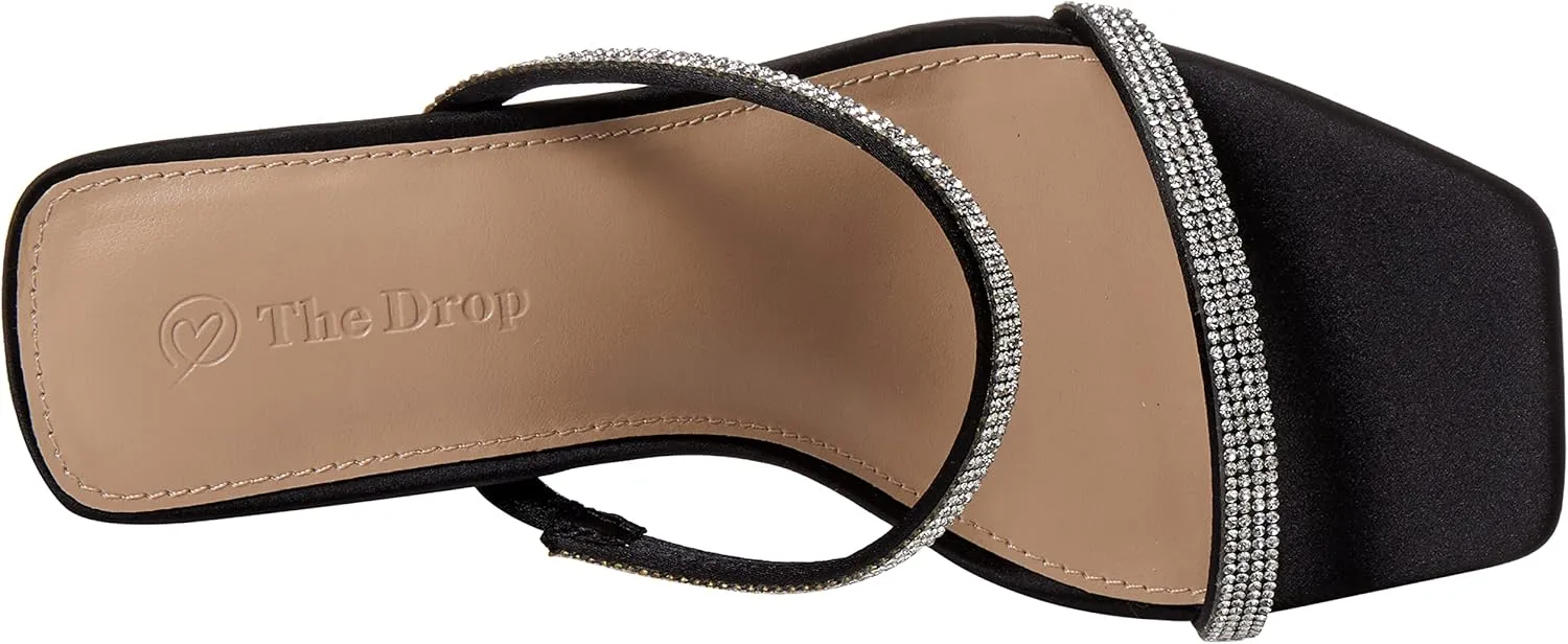 The Drop Women's Avery Square Toe Two Strap High Heeled Sandal