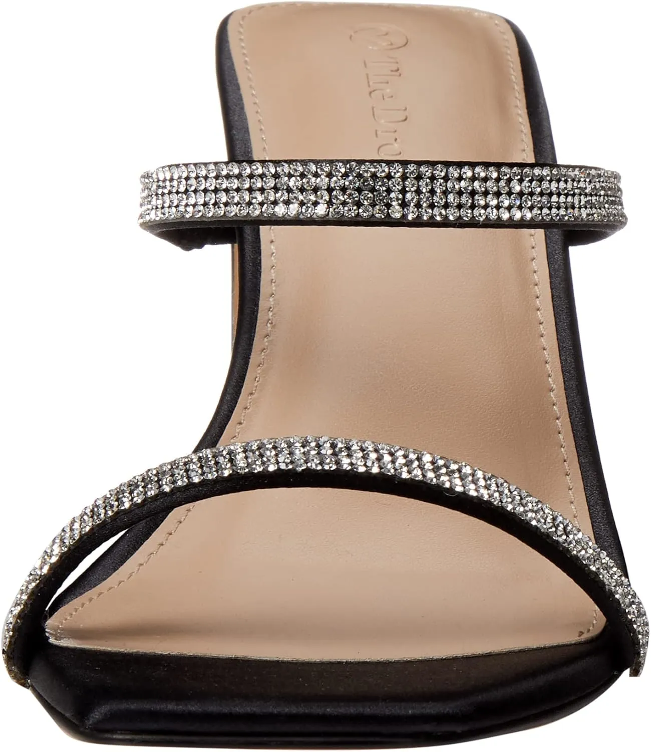 The Drop Women's Avery Square Toe Two Strap High Heeled Sandal