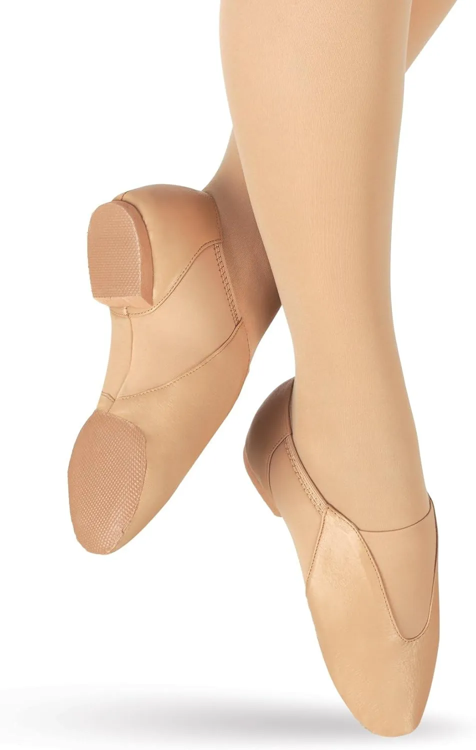 Theatricals Girls Ultimate Competition Leather Jazz Shoes with Neoprene