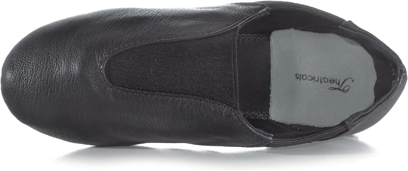 Theatricals Girls Ultimate Competition Leather Jazz Shoes with Neoprene