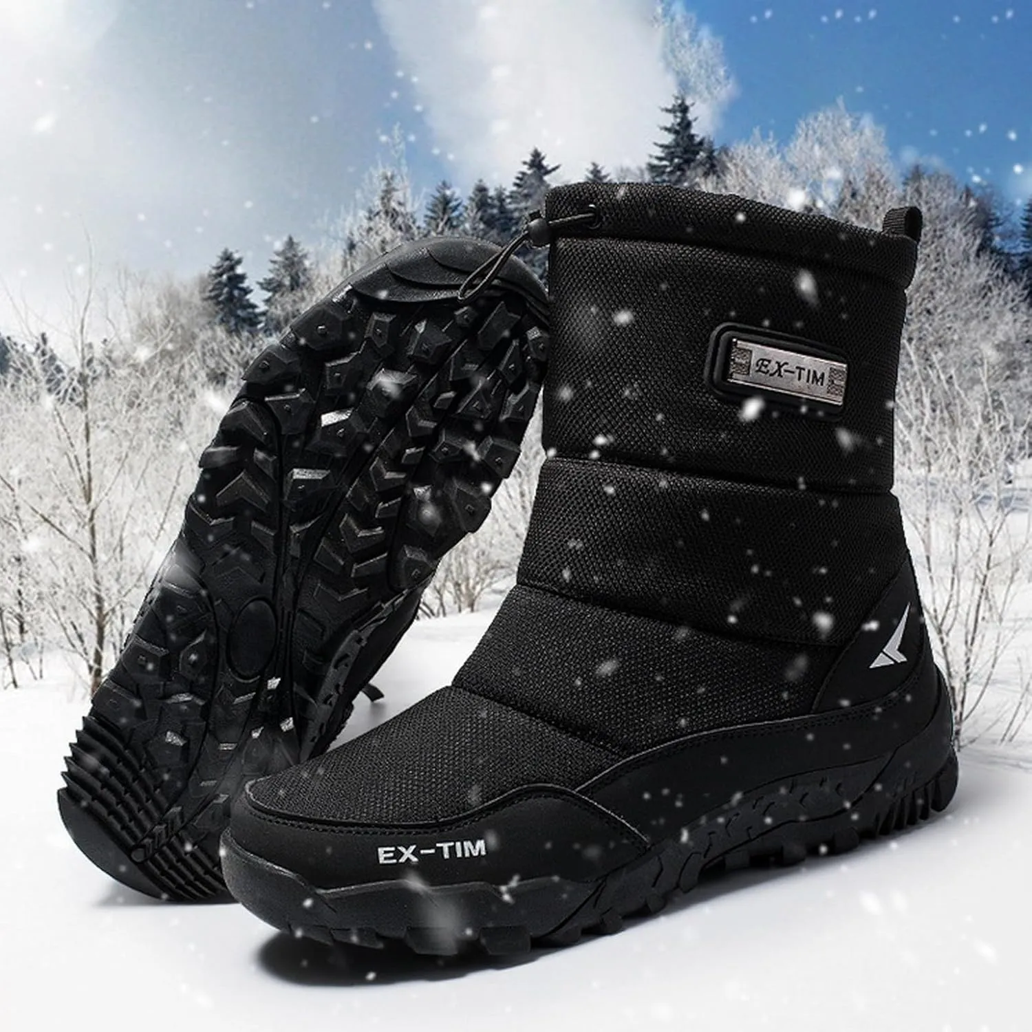 TheFirstYoung Hiking Boots - Men's Orthopedic Ankle Support Arch Support Snow Boots