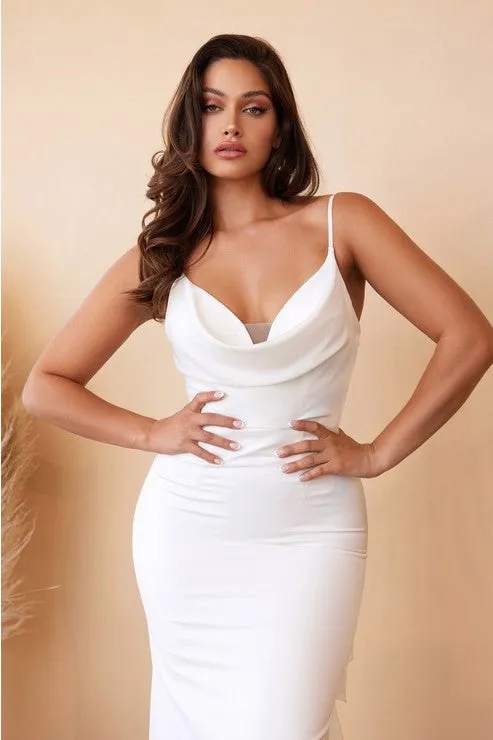 Tie Back Wedding Gown-Minimalist