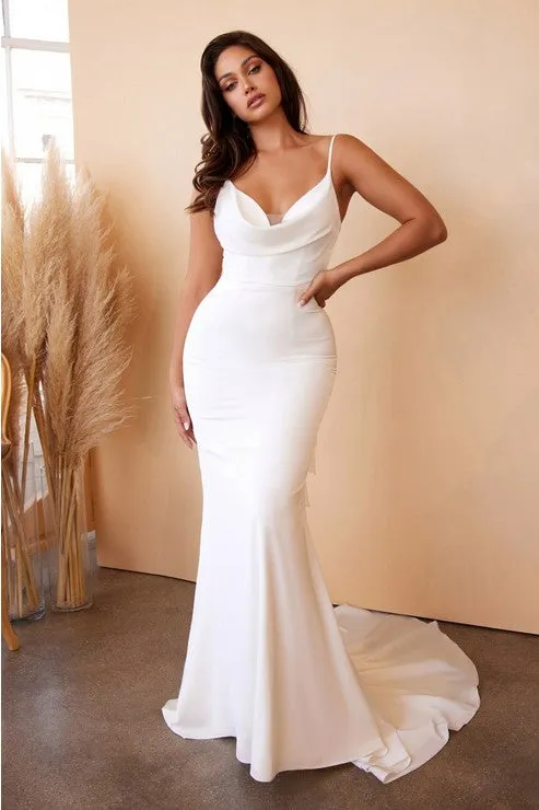 Tie Back Wedding Gown-Minimalist