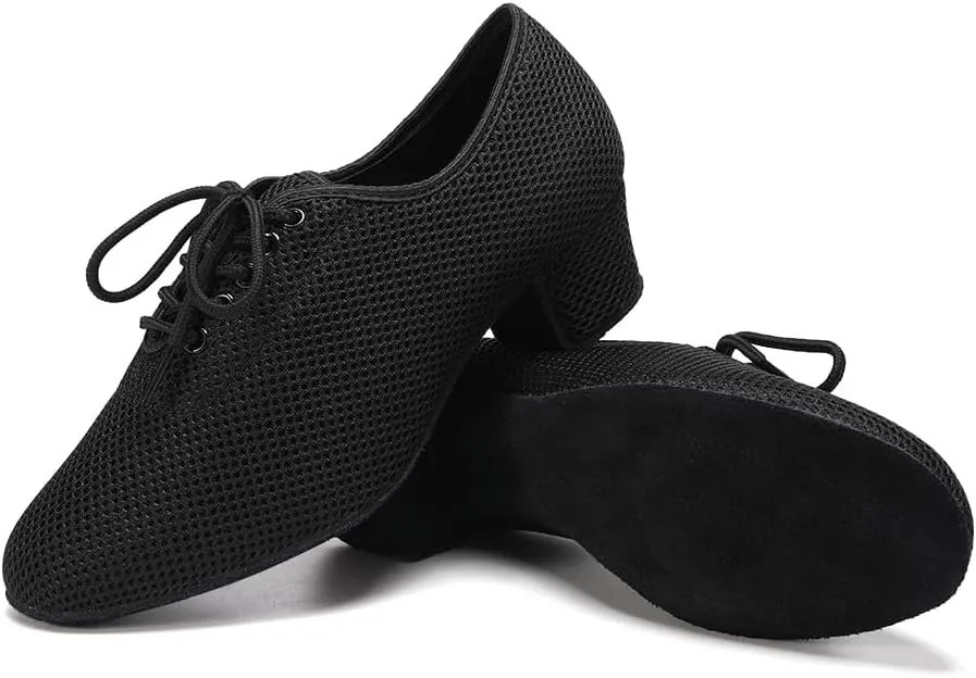 TINRYMX Ballroom Dance Shoes Women Practice Teaching Modern Professional Standard Latin Salsa Dance Shoes, Model RY-1801WB