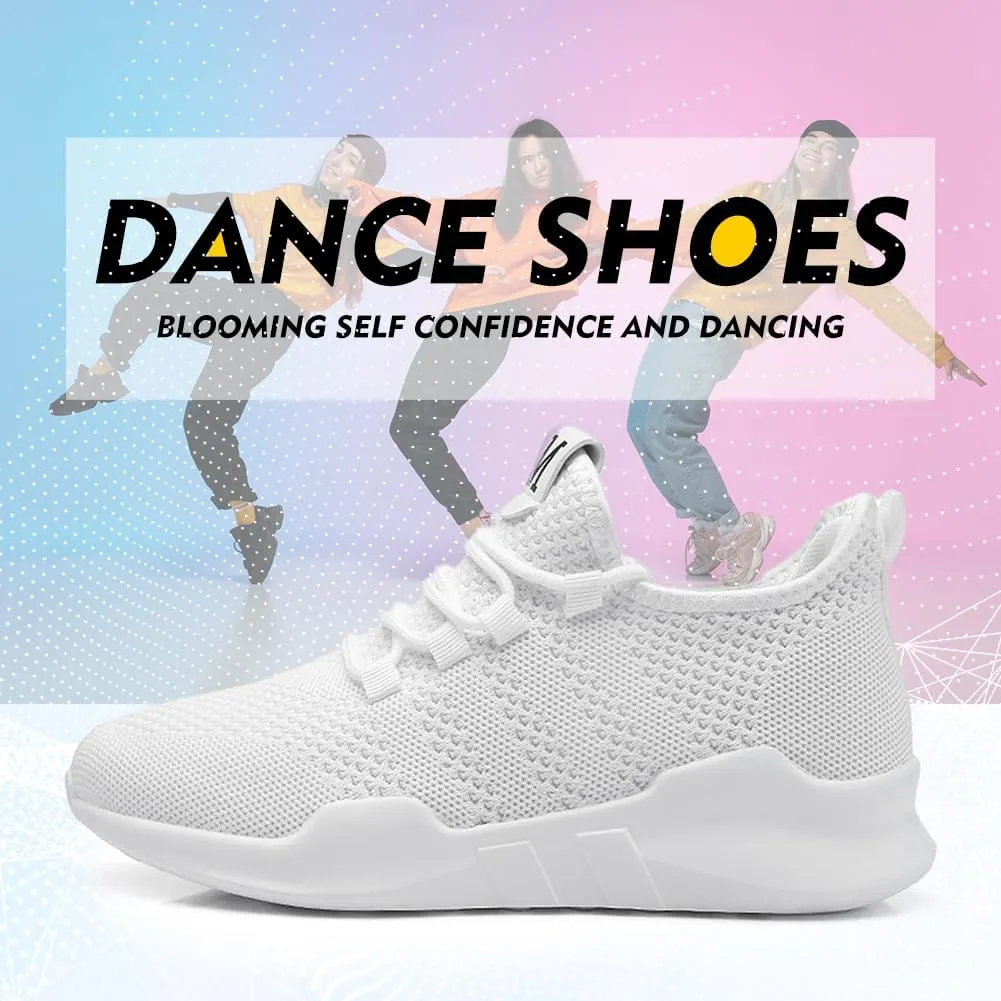 TINRYMX Modern Dance Shoes Women Lace up Air Cushion Sneakers Ballroom Jazz Hip hop Practice Dance Shoes,Model-LYX716