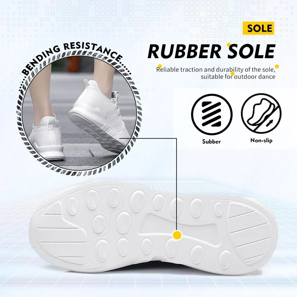 TINRYMX Modern Dance Shoes Women Lace up Air Cushion Sneakers Ballroom Jazz Hip hop Practice Dance Shoes,Model-LYX716