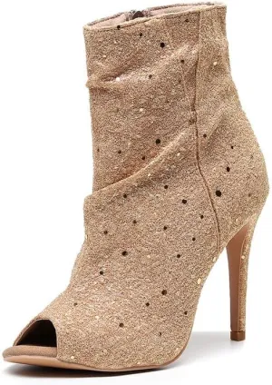 TINRYMX Women Ballroom Dance Boots Latin Salsa Ankle Booties Performance Party Dance Shoes High Heel, Model-QJW7261