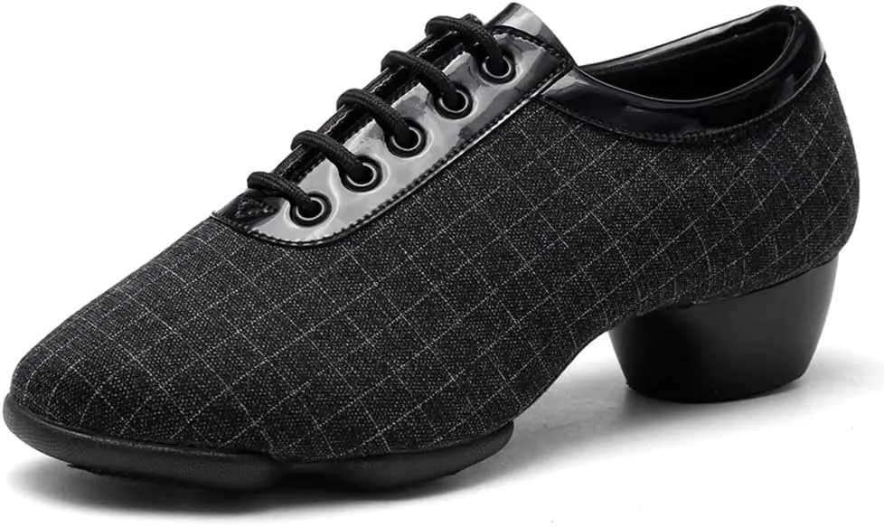 TINRYMX Women Ballroom Dance Shoes Standard Practice Teaching Professional Performance Latin Salsa Dance Shoes,Model-KC207