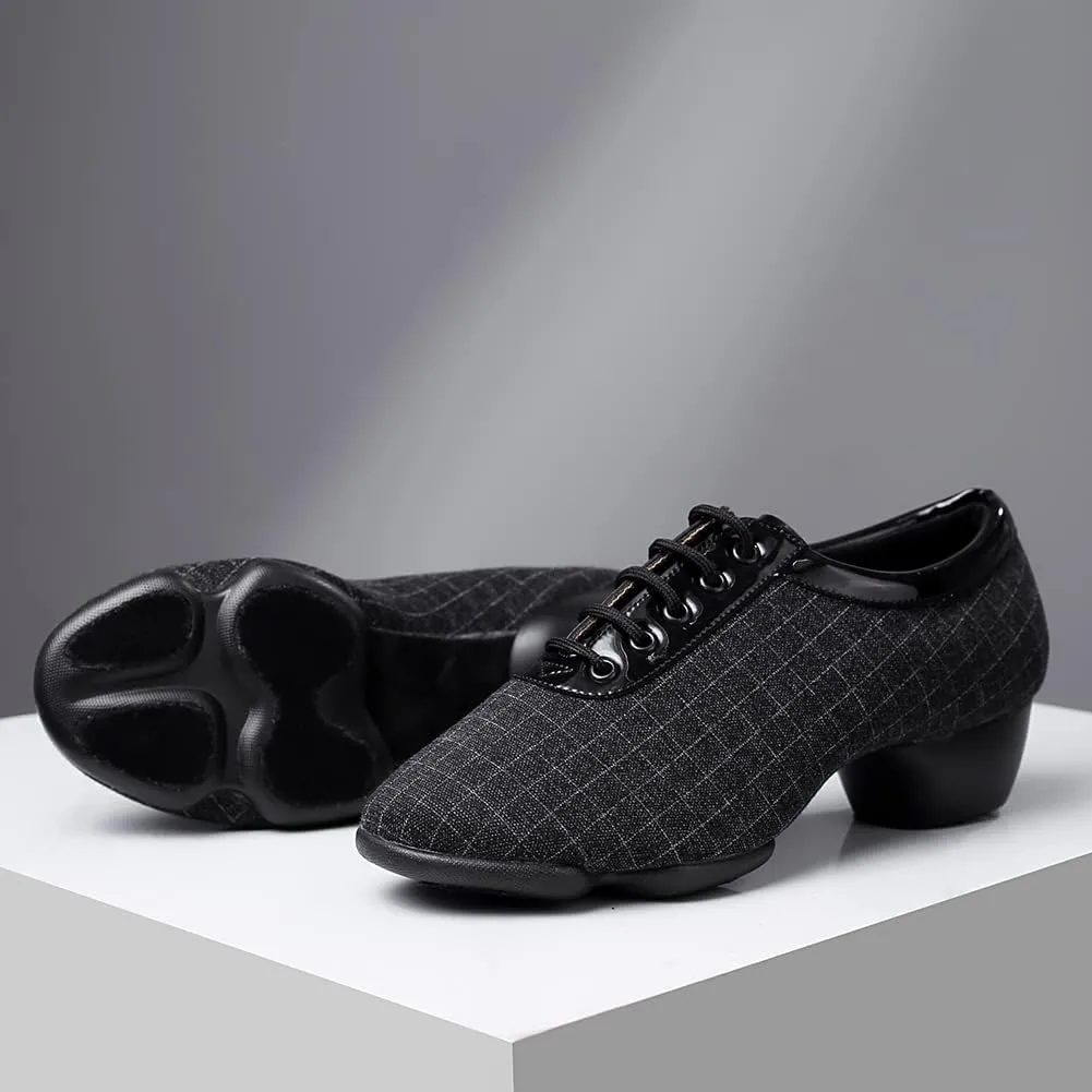 TINRYMX Women Ballroom Dance Shoes Standard Practice Teaching Professional Performance Latin Salsa Dance Shoes,Model-KC207
