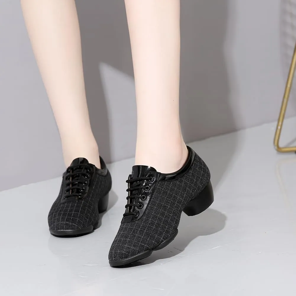 TINRYMX Women Ballroom Dance Shoes Standard Practice Teaching Professional Performance Latin Salsa Dance Shoes,Model-KC207