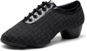 TINRYMX Women Ballroom Dance Shoes Standard Practice Teaching Professional Performance Latin Salsa Dance Shoes,Model-KC207