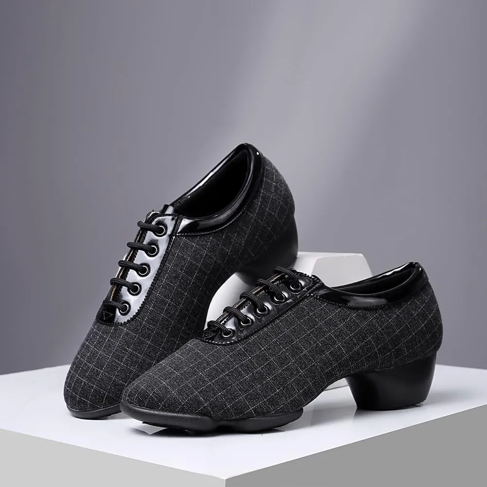 TINRYMX Women Ballroom Dance Shoes Standard Practice Teaching Professional Performance Latin Salsa Dance Shoes,Model-KC207