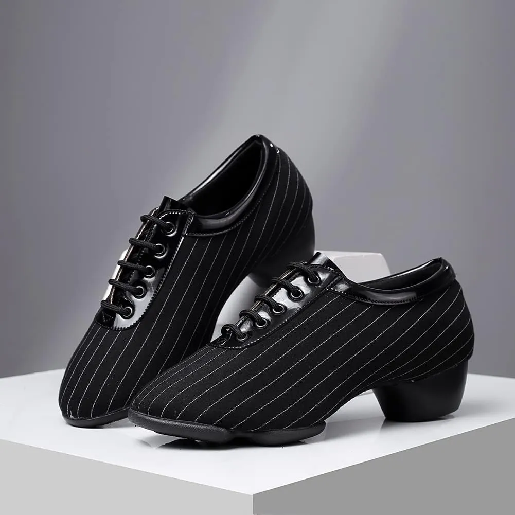 TINRYMX Women Ballroom Dance Shoes Standard Practice Teaching Professional Performance Latin Salsa Dance Shoes,Model-KC207