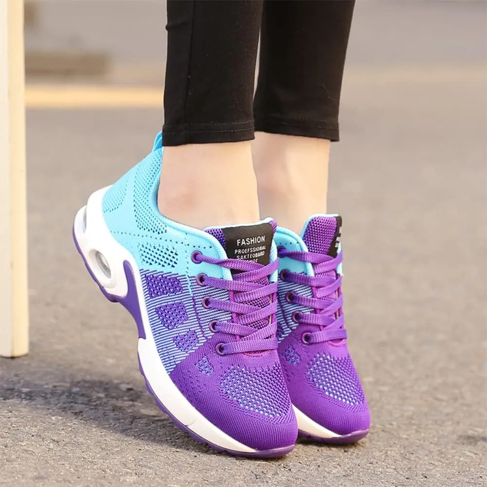 TINRYMX Women Modern Dance Shoes Lace up Air Cushion Sneakers Ballroom Jazz Hip hop Practice Dance Sneaker Shoes,Model-LYX1722