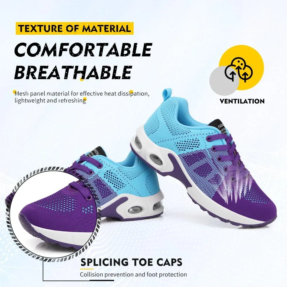 TINRYMX Women Modern Dance Shoes Lace up Air Cushion Sneakers Ballroom Jazz Hip hop Practice Dance Sneaker Shoes,Model-LYX1722