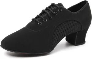 TINRYMX Women Modern Dance Shoes Lace up Ballroom Tango Foxtrot Waltz Professional Practice Latin Dance Shoes, Model LHD2805