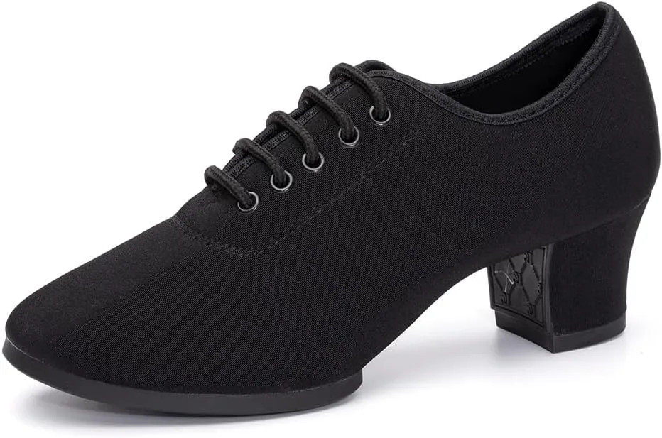 TINRYMX Women Modern Dance Shoes Lace up Ballroom Tango Foxtrot Waltz Professional Practice Latin Dance Shoes, Model LHD2805