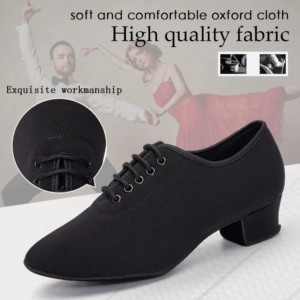 TINRYMX Women Modern Dance Shoes Lace up Ballroom Tango Foxtrot Waltz Professional Practice Latin Dance Shoes, Model LHD2805