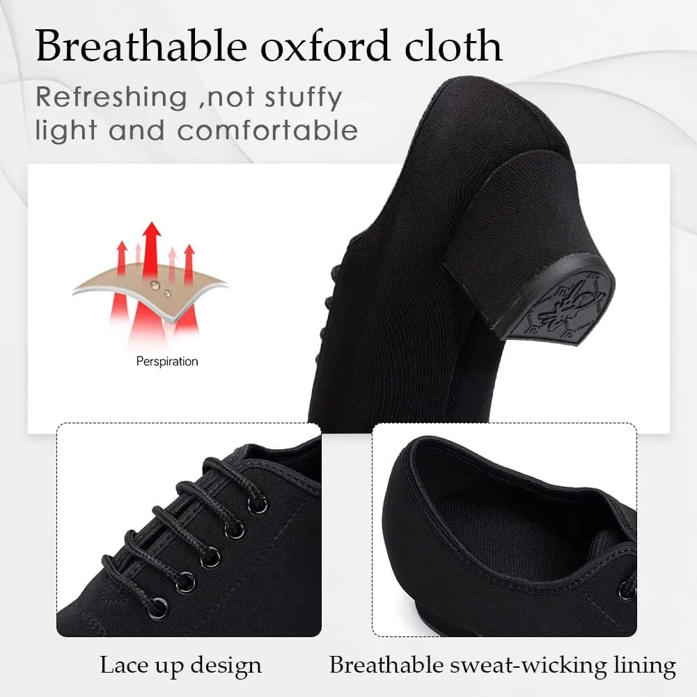 TINRYMX Women Modern Dance Shoes Lace up Ballroom Tango Foxtrot Waltz Professional Practice Latin Dance Shoes, Model LHD2805