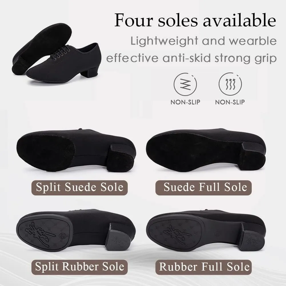 TINRYMX Women Modern Dance Shoes Lace up Ballroom Tango Foxtrot Waltz Professional Practice Latin Dance Shoes, Model LHD2805