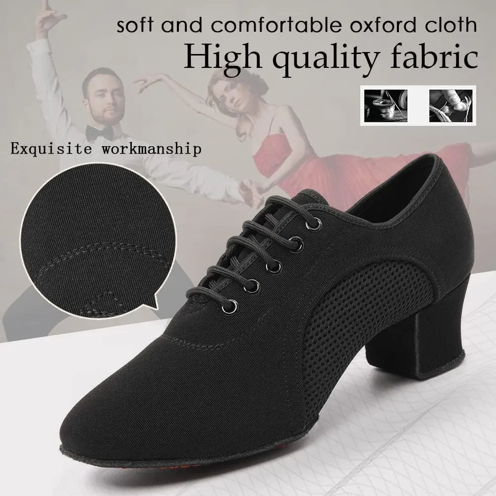 TINRYMX Women Modern Dance Shoes Lace up Ballroom Tango Foxtrot Waltz Professional Practice Latin Dance Shoes, Model LHD2805