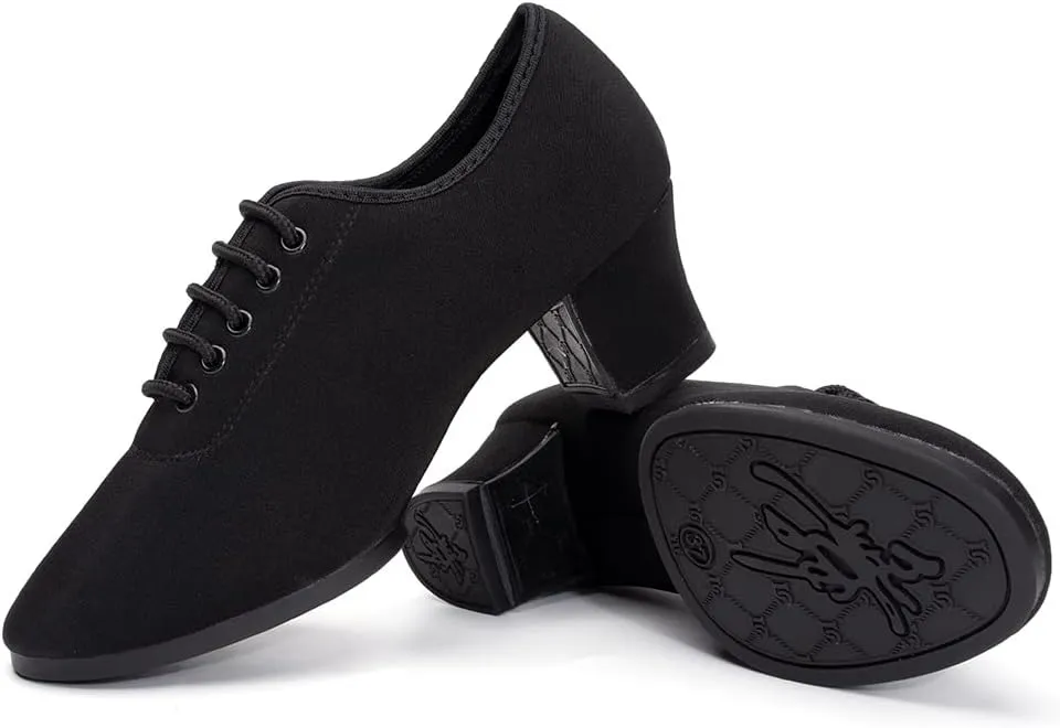 TINRYMX Women Modern Dance Shoes Lace up Ballroom Tango Foxtrot Waltz Professional Practice Latin Dance Shoes, Model LHD2805
