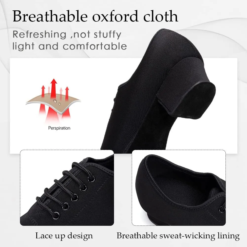 TINRYMX Women Modern Dance Shoes Lace up Ballroom Tango Foxtrot Waltz Professional Practice Latin Dance Shoes, Model LHD2805