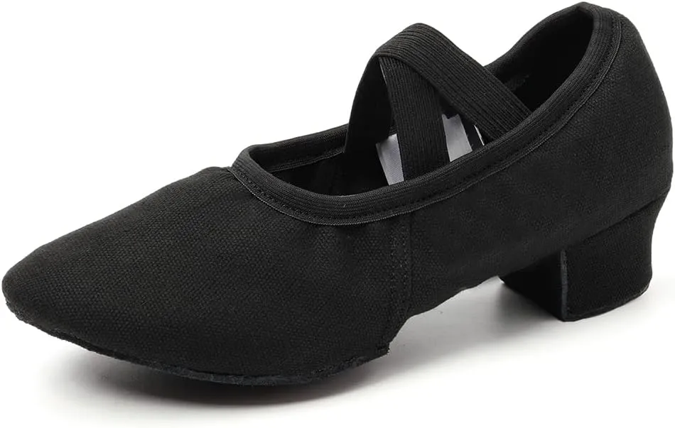 TINRYMX Womens Latin Dance Shoes Closed Toe Ballroom Salsa Tango Teaching Practice Dancing Shoes,Model-MFBJ