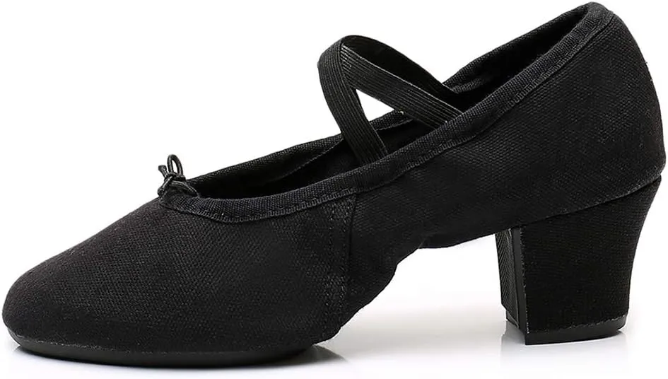 TINRYMX Womens Latin Dance Shoes Closed Toe Ballroom Salsa Tango Teaching Practice Dancing Shoes,Model-MFBJ