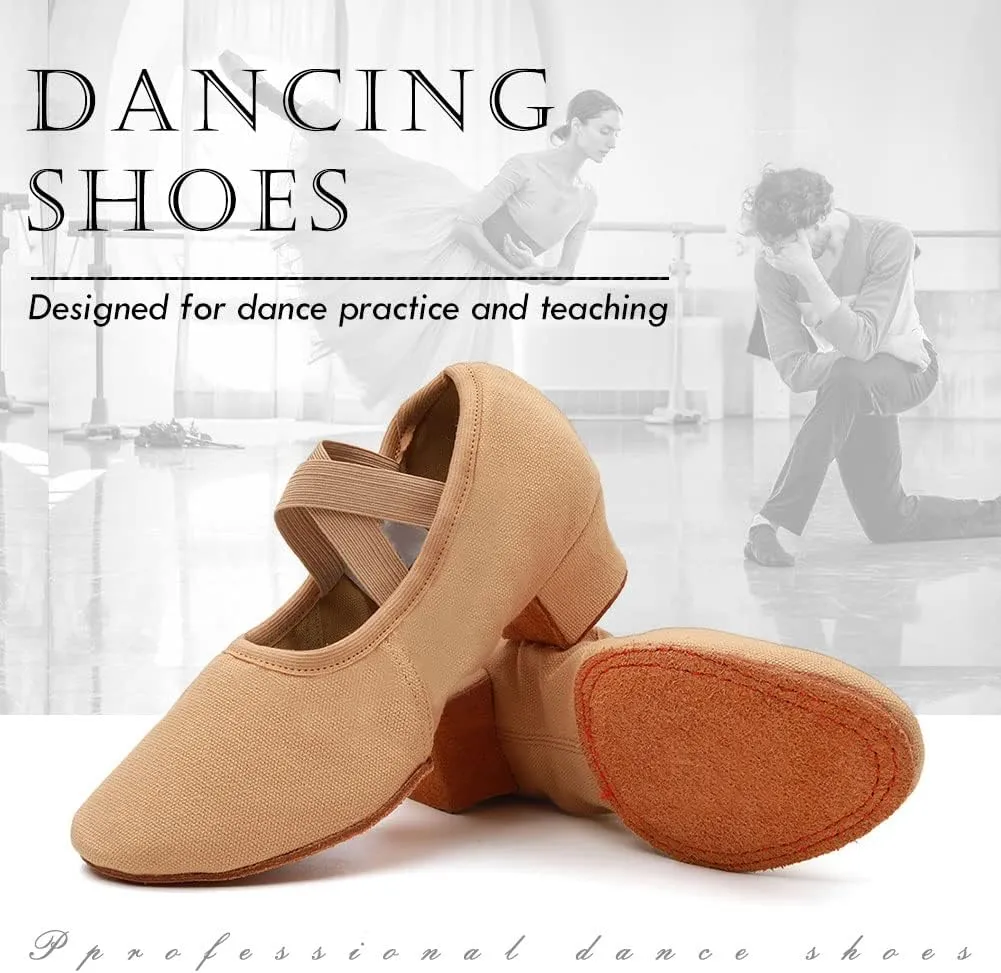 TINRYMX Womens Latin Dance Shoes Closed Toe Ballroom Salsa Tango Teaching Practice Dancing Shoes,Model-MFBJ