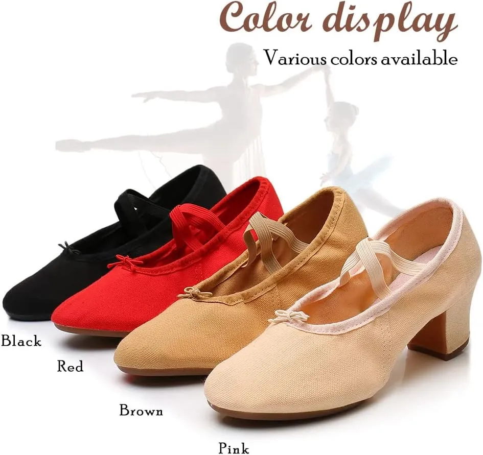 TINRYMX Womens Latin Dance Shoes Closed Toe Ballroom Salsa Tango Teaching Practice Dancing Shoes,Model-MFBJ