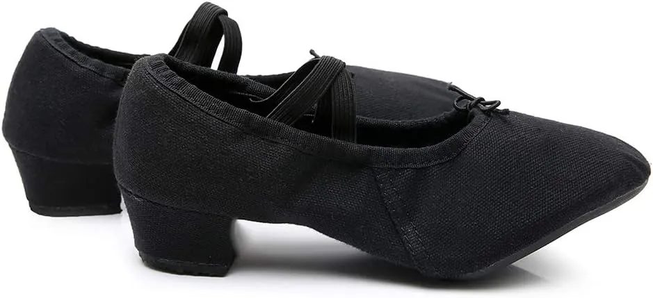 TINRYMX Womens Latin Dance Shoes Closed Toe Ballroom Salsa Tango Teaching Practice Dancing Shoes,Model-MFBJ