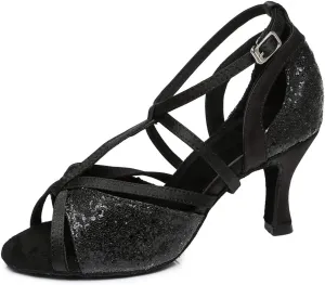 TINRYMX Womens Latin Dance Shoes Open Toe Professional Ballroom Salsa Tango Dance Shoes,Model-YC-L1029