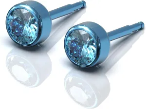Titanium Womens Earrings Studs Hypoallergenic Jewelry with Crystals