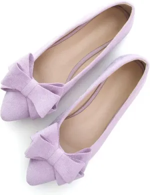 TN TANGNEST Women Fashion Bowknot Flats Comfort Pointed Toe Dress Shoes