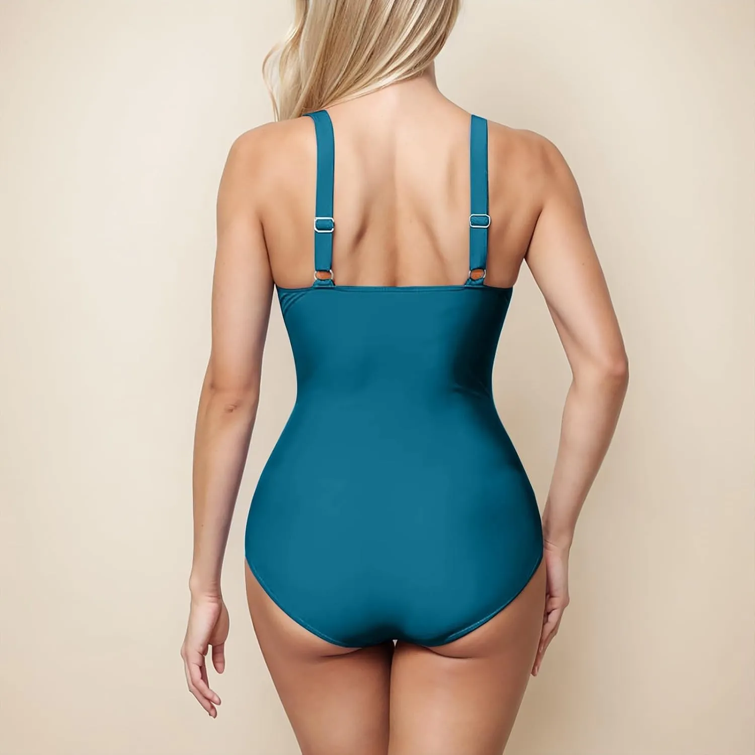 Tummy Control Swimsuits for Women One Piece Modest Slimming Bathing Suit Crissover Ruched Full Coverage Cute Swimwear