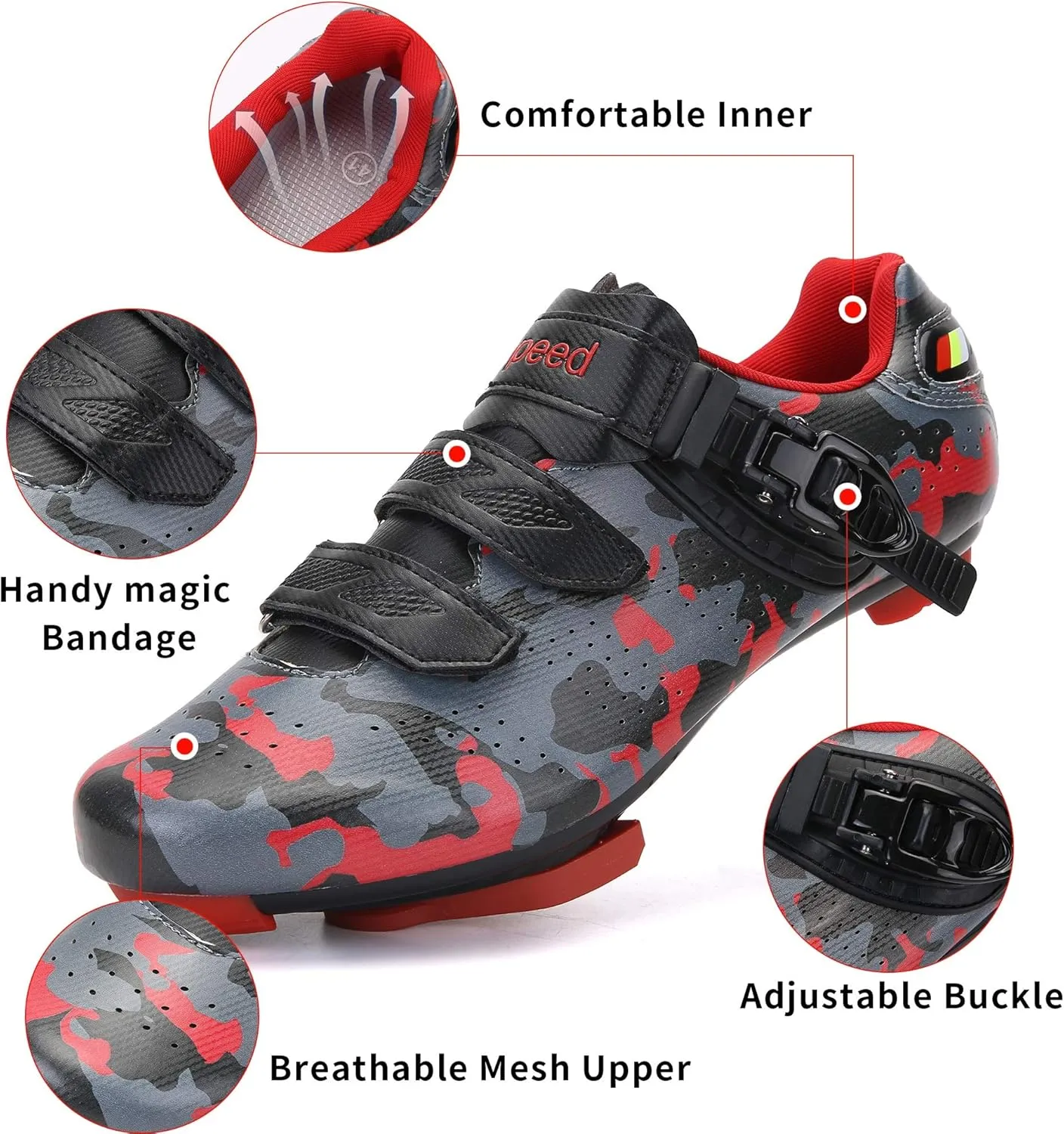 Unisex Cycling Shoes Compatible with pelaton Indoor Road Bike Riding Shoes for Men and Women Delta Cleats Clip Outdoor Pedal