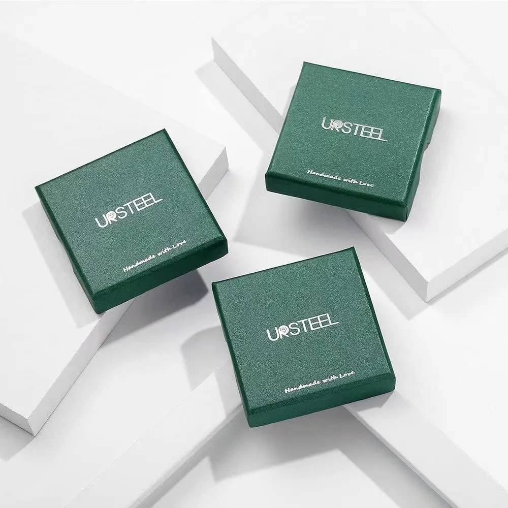 Ursteel Layered Initial Necklaces for Women - 14K Gold Plated Dainty Layering Paperclip Chain Necklaces for Women Jewelry