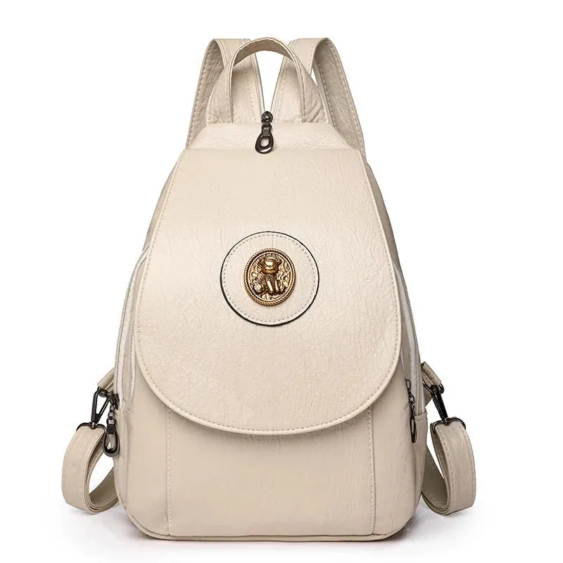 Versatta High-Quality Leather Women's Anti-Theft Backpack