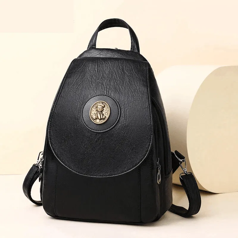 Versatta High-Quality Leather Women's Anti-Theft Backpack