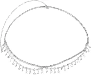 Waist Chains for Women Silver Belly Chain Summer Beach Adjustable Sexy Bikini Belly Chains