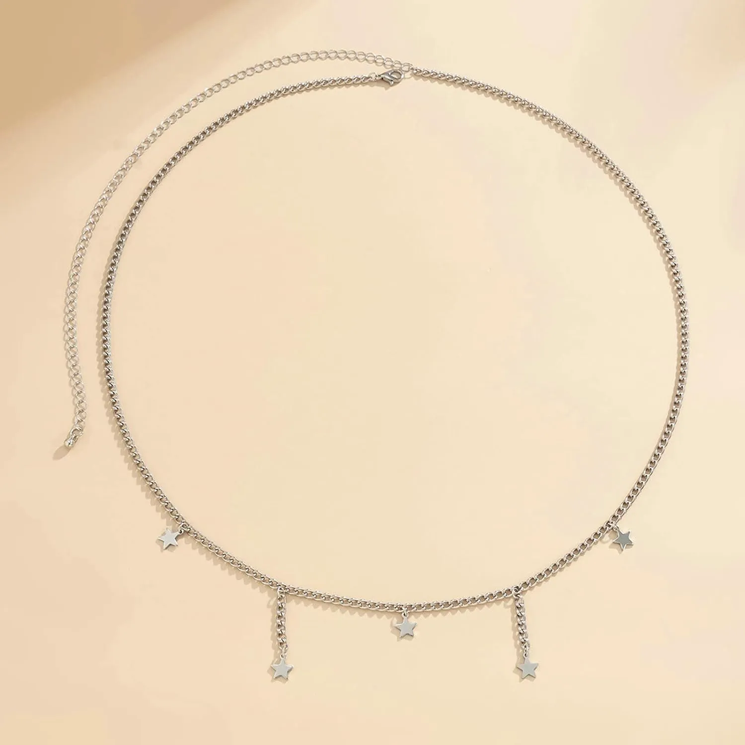 Waist Chains zilver Goud Womens Body Chains with Tassel Stars Women Belly Chain 93CM