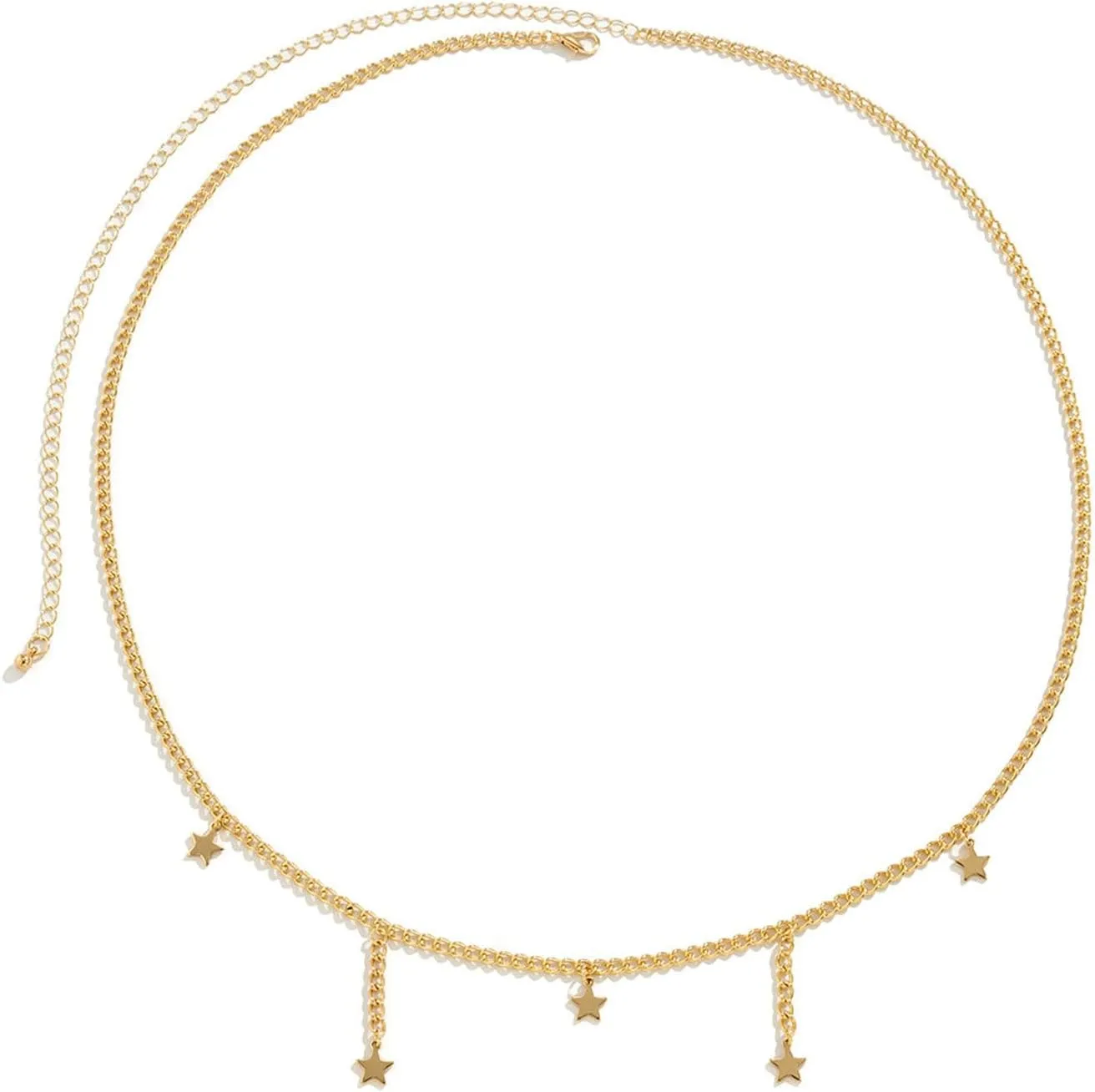 Waist Chains zilver Goud Womens Body Chains with Tassel Stars Women Belly Chain 93CM