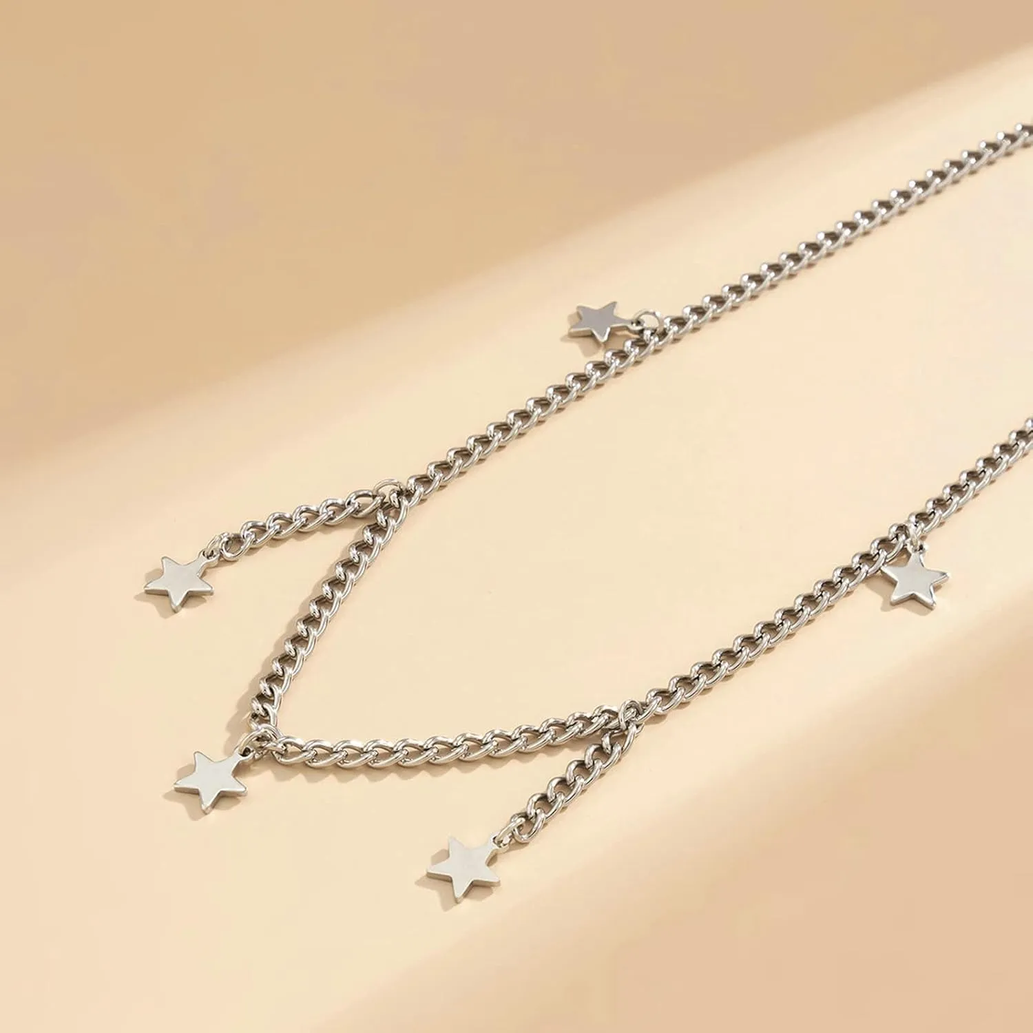 Waist Chains zilver Goud Womens Body Chains with Tassel Stars Women Belly Chain 93CM
