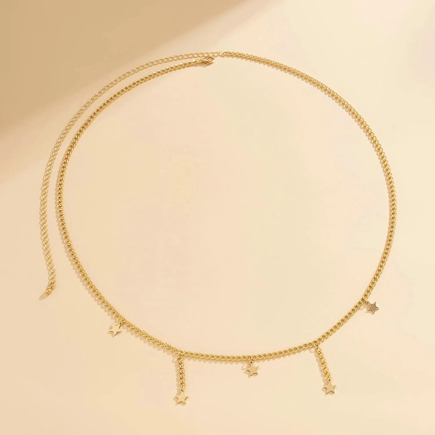 Waist Chains zilver Goud Womens Body Chains with Tassel Stars Women Belly Chain 93CM