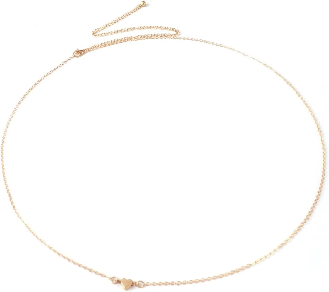 Waist Jewelry Chains, Heart Adjustable Body Chains for Women Bikini, Silver/Gold Belly Necklace