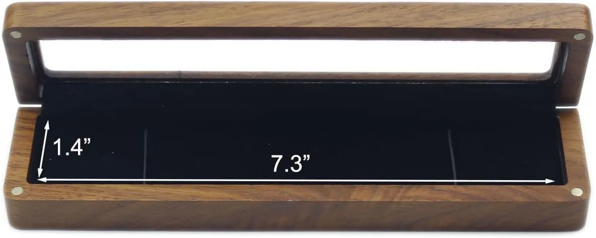 Walnut Wooden Transparent Lid Long Rectangular Necklace Gift Box Storage Case Jewelry Display Box for Anniversary Propose Christmas