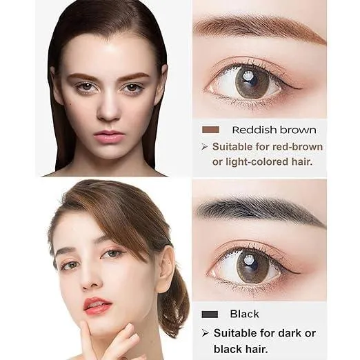 Waterproof 4 Points Long Lasting Eyebrow Pen (Black)