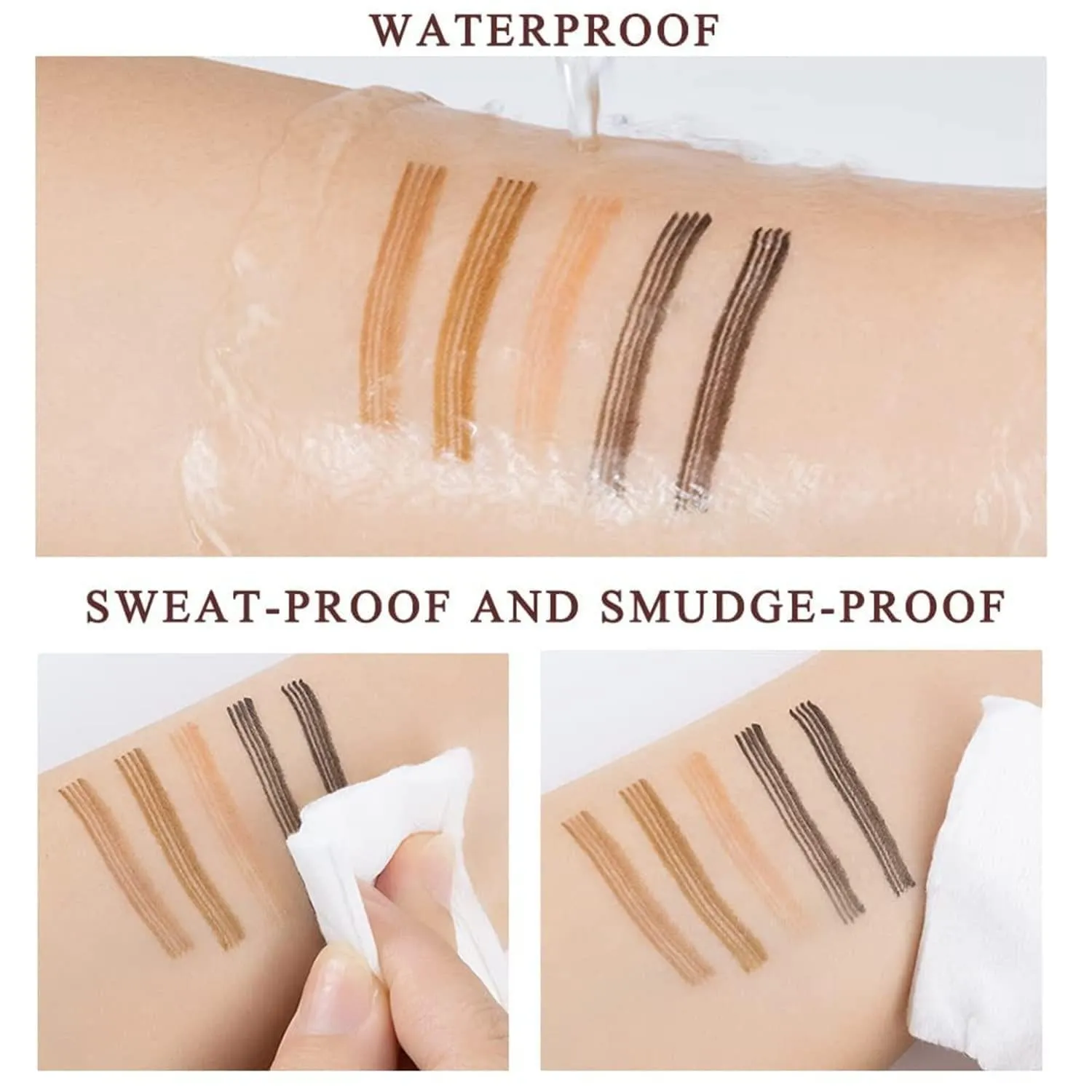 Waterproof 4 Points Long Lasting Eyebrow Pen (Black)